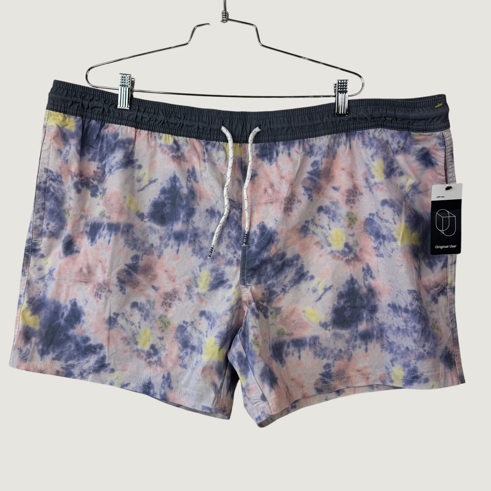 Original Use Swim Trunks XXL Pastel Tie Dye New Beach Summer Festival Streetwear